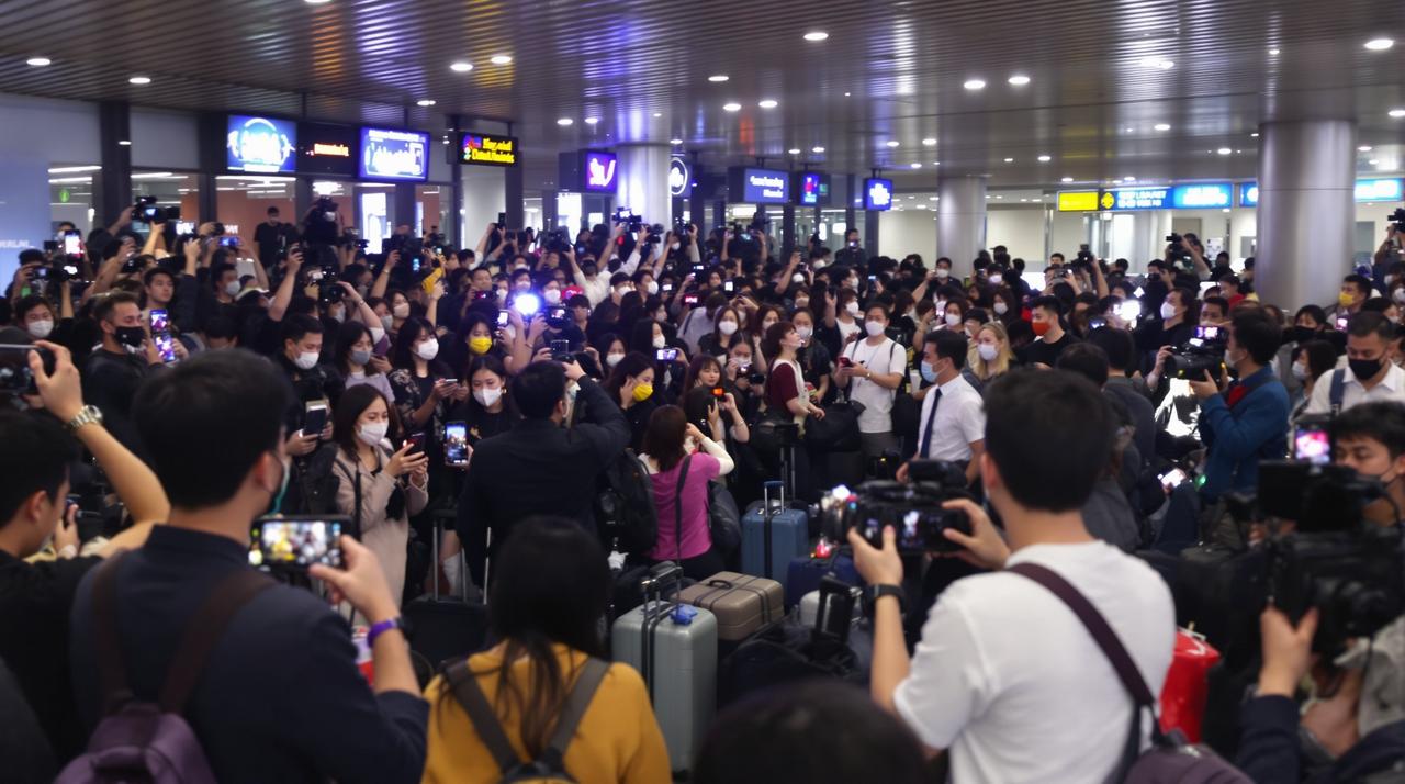 某顶流明星深夜现身机场，行李箱多达20个引发热议